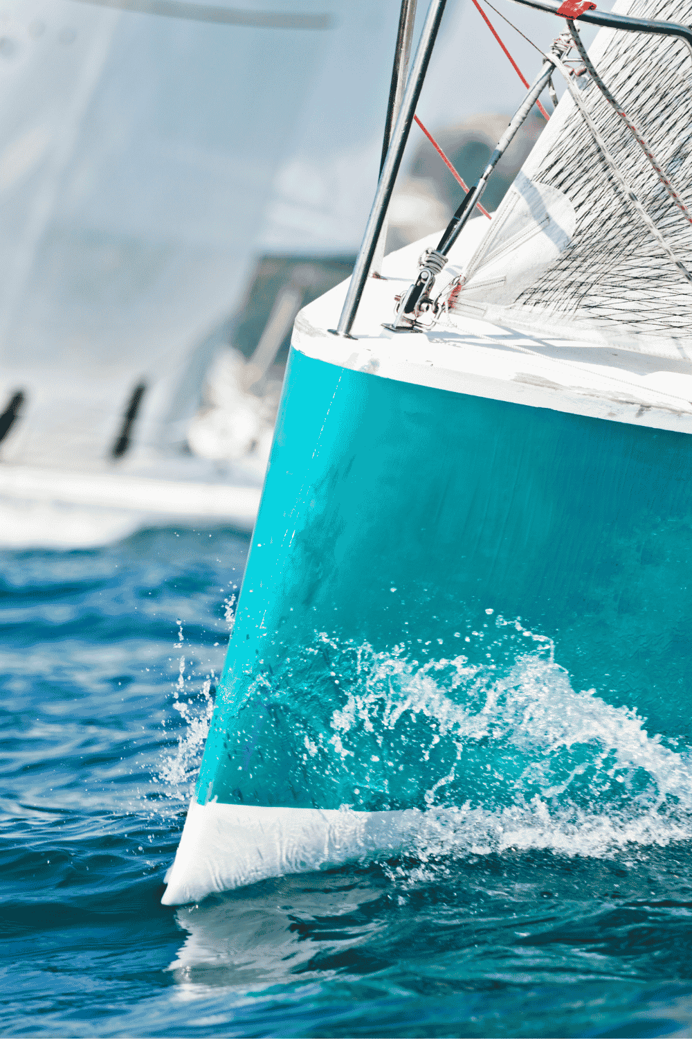 Sailboat on turquoise water in St Maarten