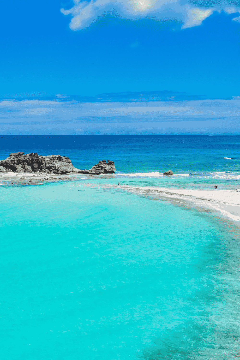 Mudjin Harbour limestone cliffs and Dragon Cay in Middle Caicos Turks and Caicos